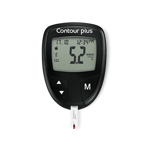 The CONTOUR PLUS blood glucose meter