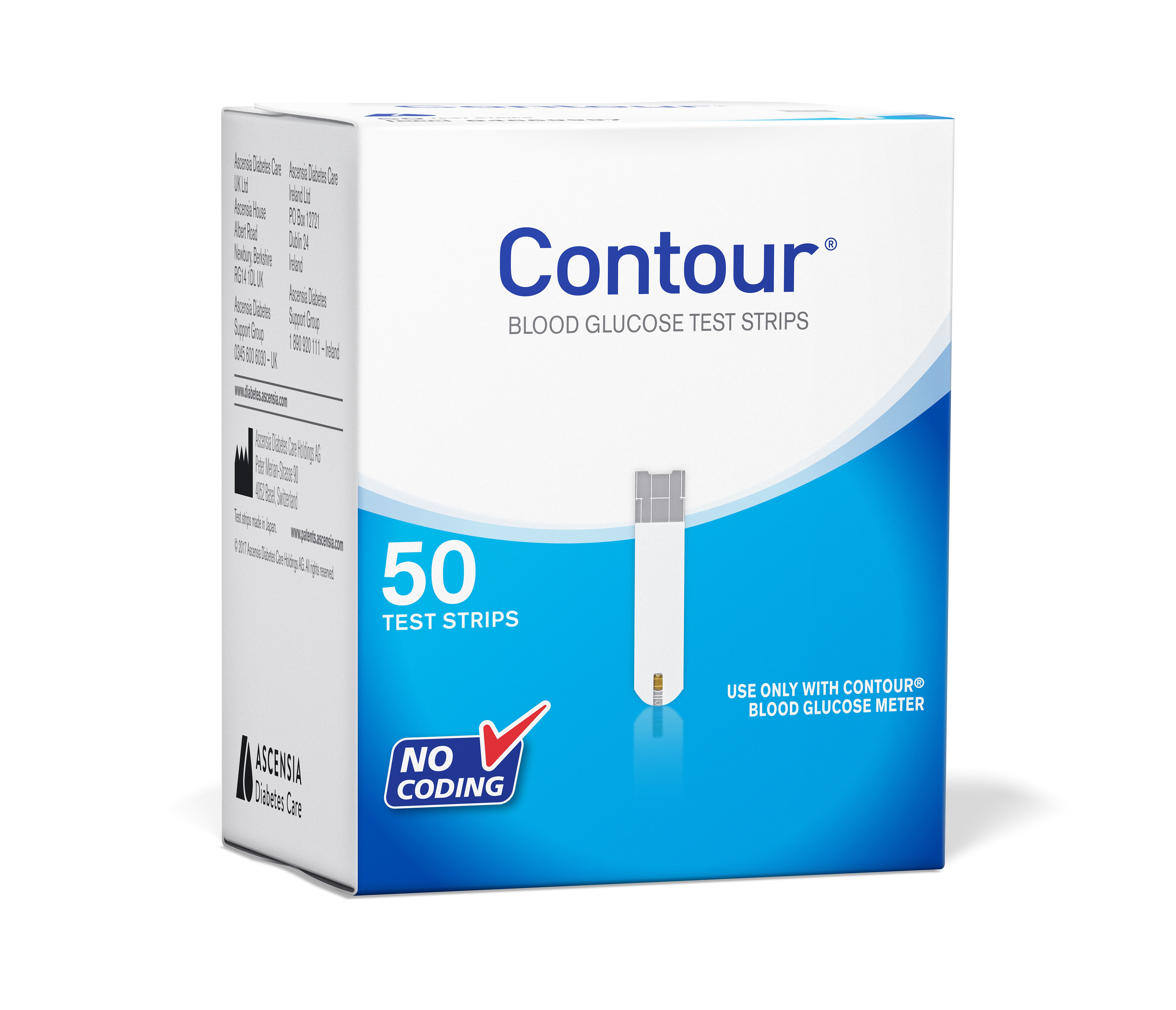 Contour test strips box of 50