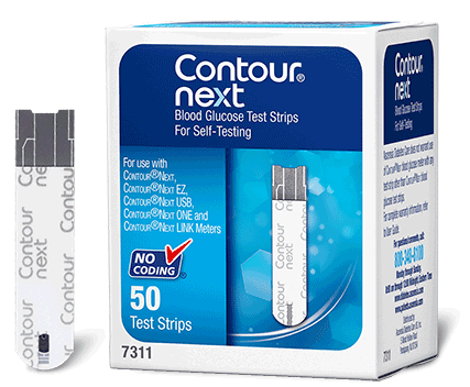 Contour Next test strip box of 50 with test strip