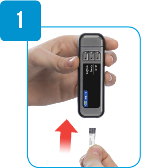 Insert test strip into Contour Next Link meter